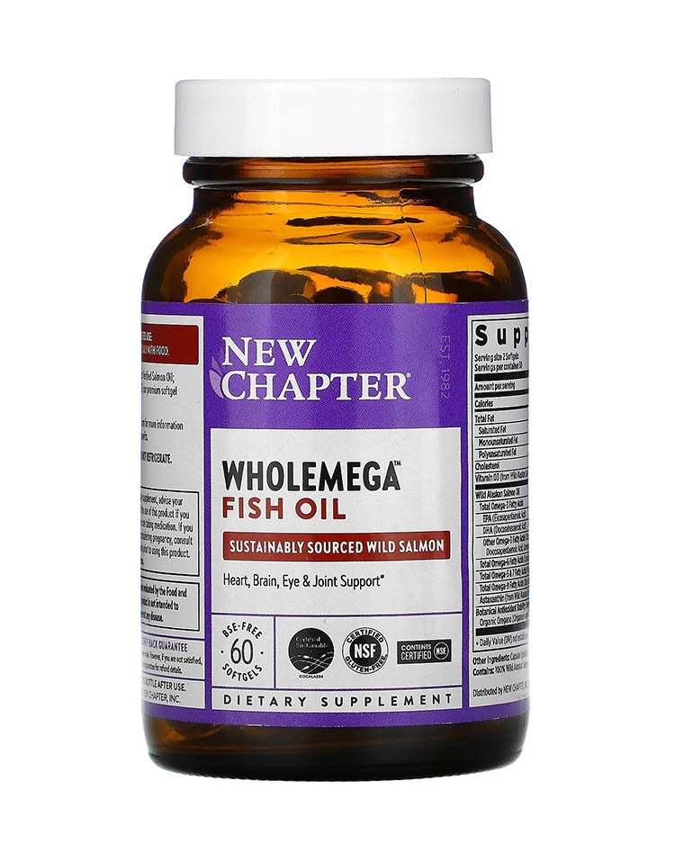 New Chapter, Wholemega Fish Oil, 60 Softgels