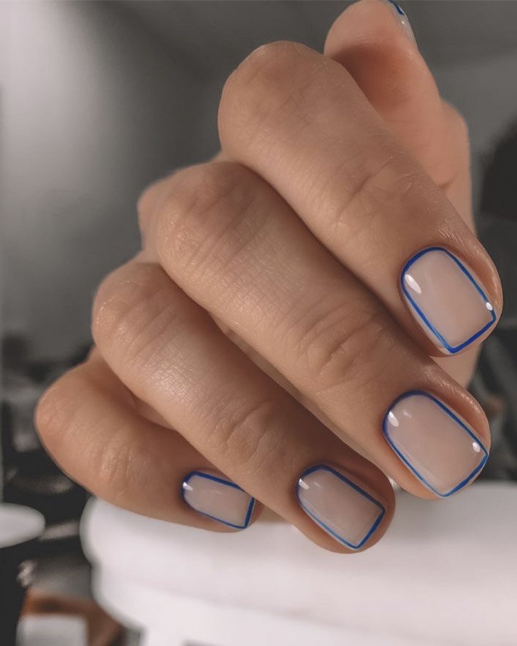Необычные квадратные ногти