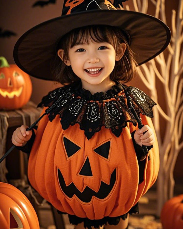 Костюм тыквы на Хэллоуин для девочки