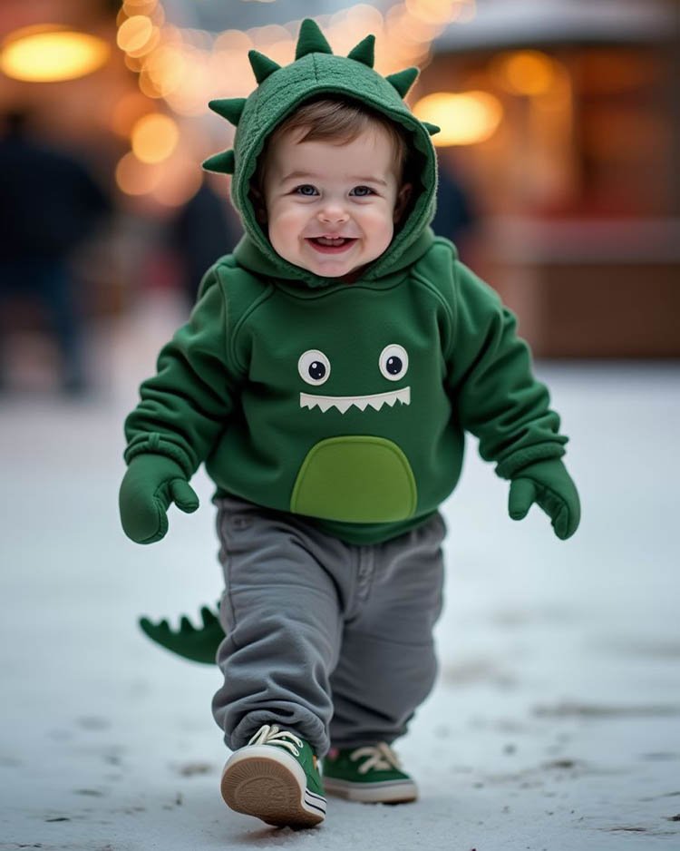 Костюм динозаврика для мальчика на Хэллоуин