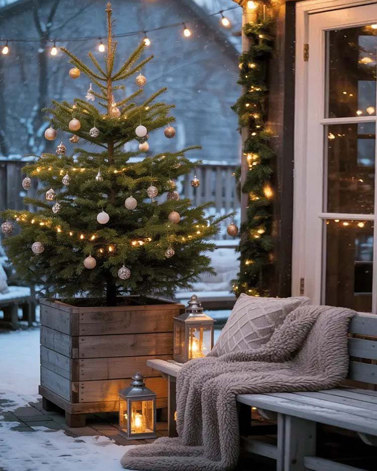 Как нарядить елку во дворе