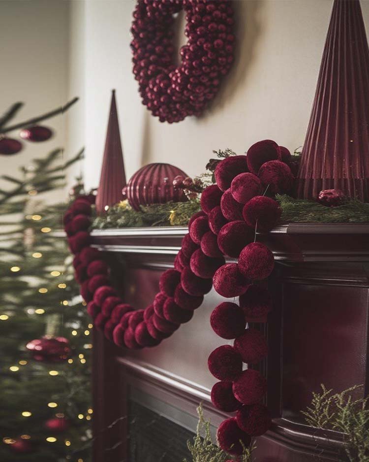 Новогодний декор в гостинной