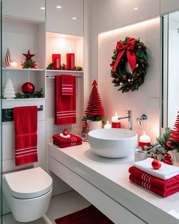 Как украсить ванную на Новый год