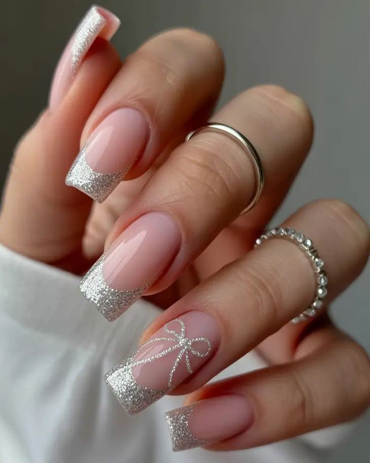 Праздничный серебряный френч