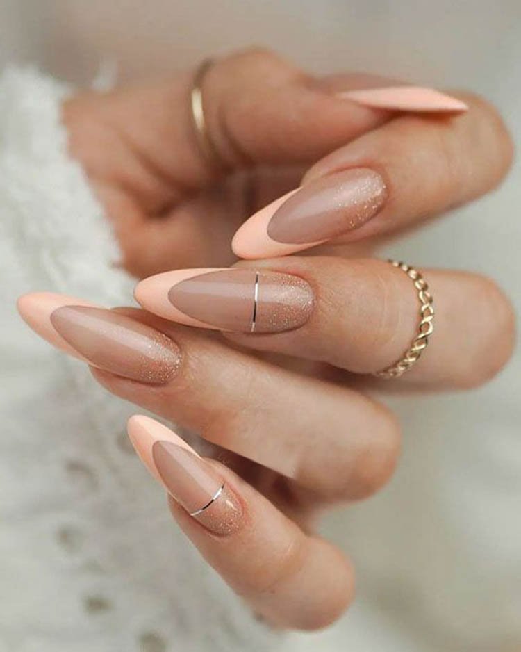 Нюдовый, бежевый френч