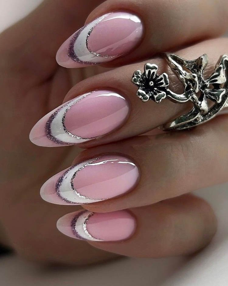 многослойный розовый френч