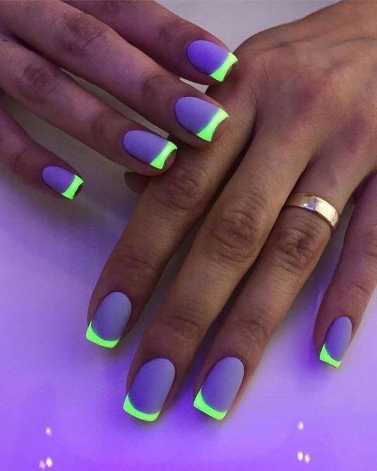 Неоновый кислотный френч