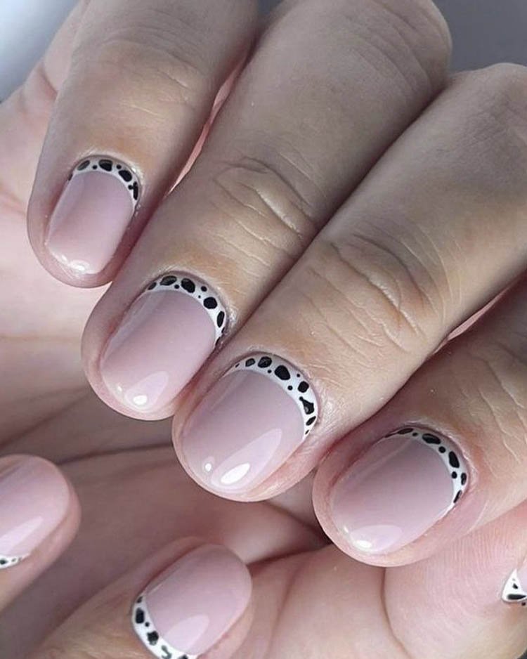 обратный френч с рисунком