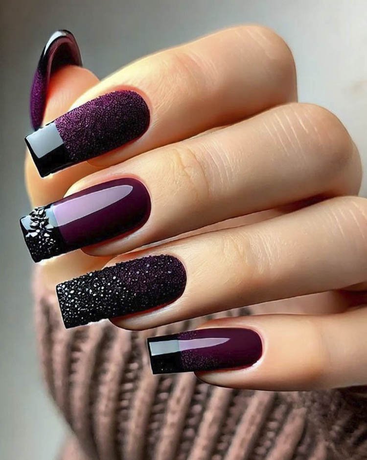 черно-бордовый праздничный френч со стразами