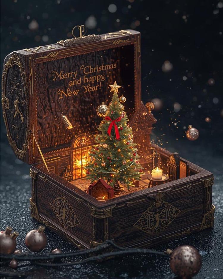 музыкальная шкатулка на Рождество