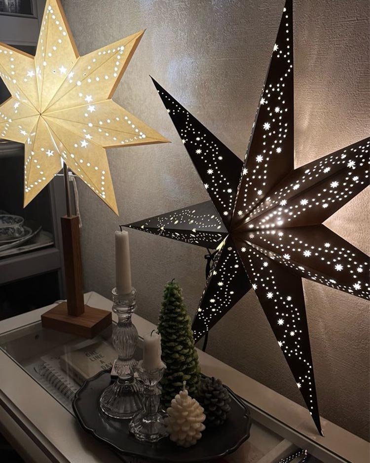 Красивый светильник-звезда