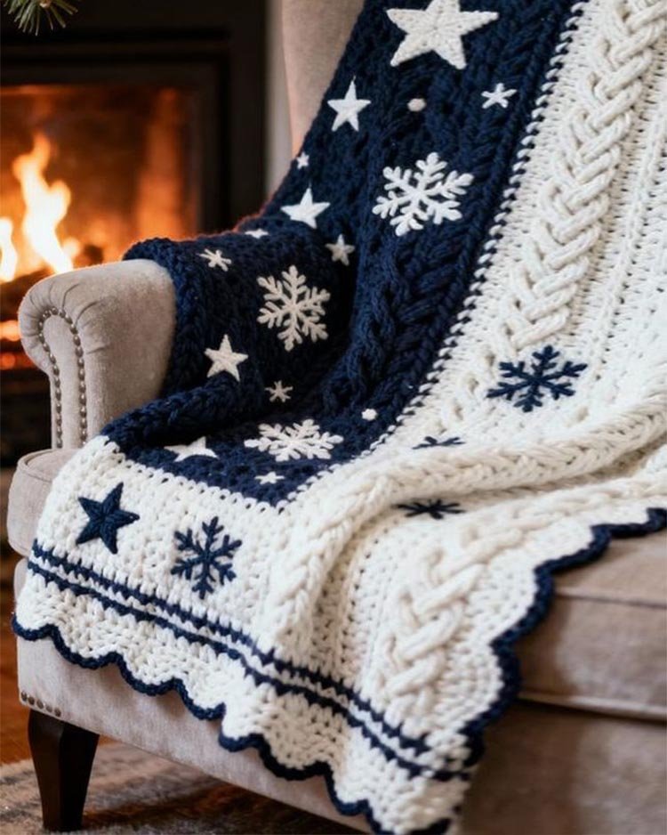 Плед на Рождество