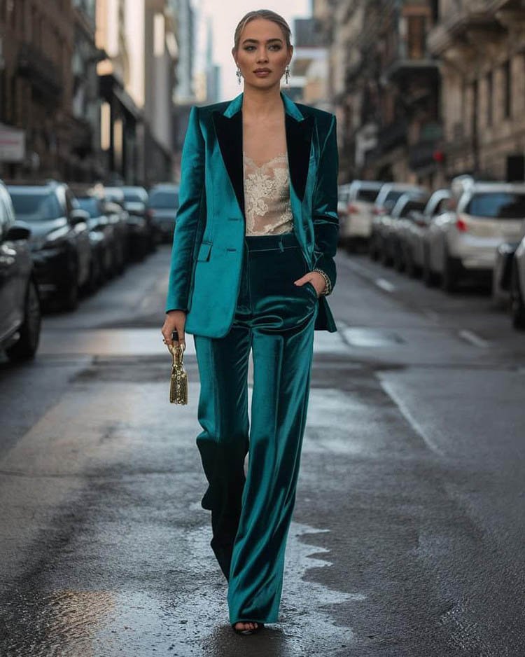 пиджак в оттенке Transformative Teal