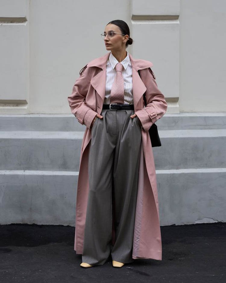 Как носить плащ в офисном стиле