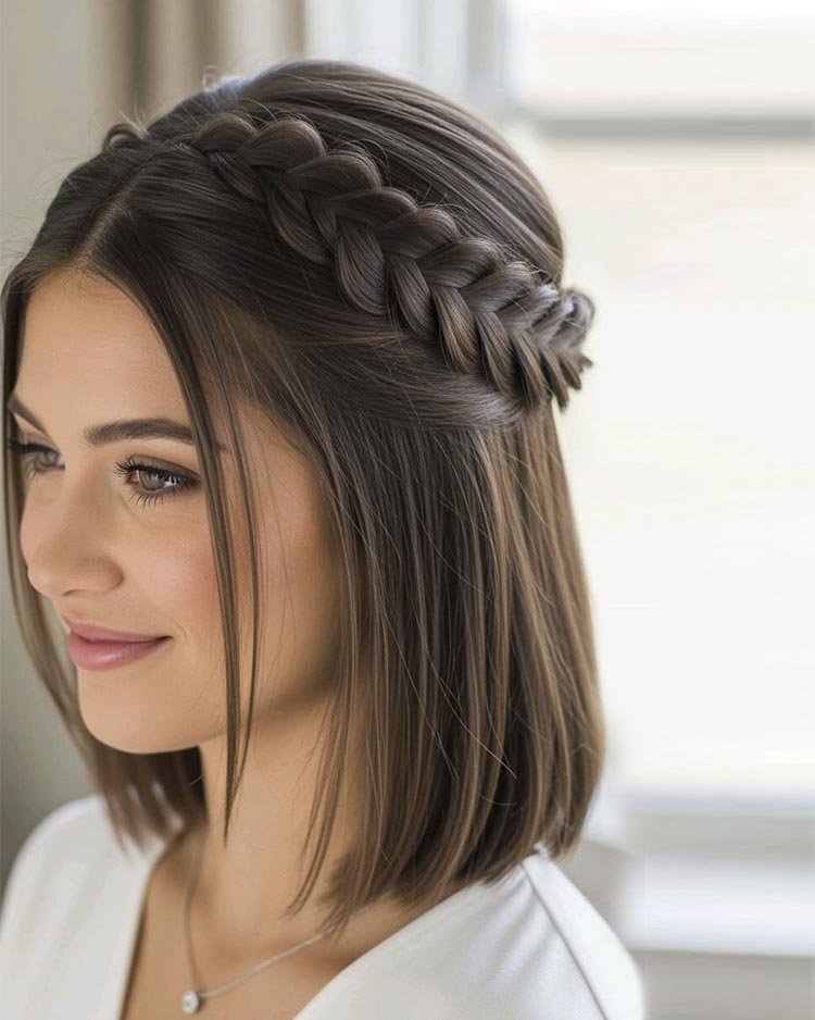 Прическа с плетением