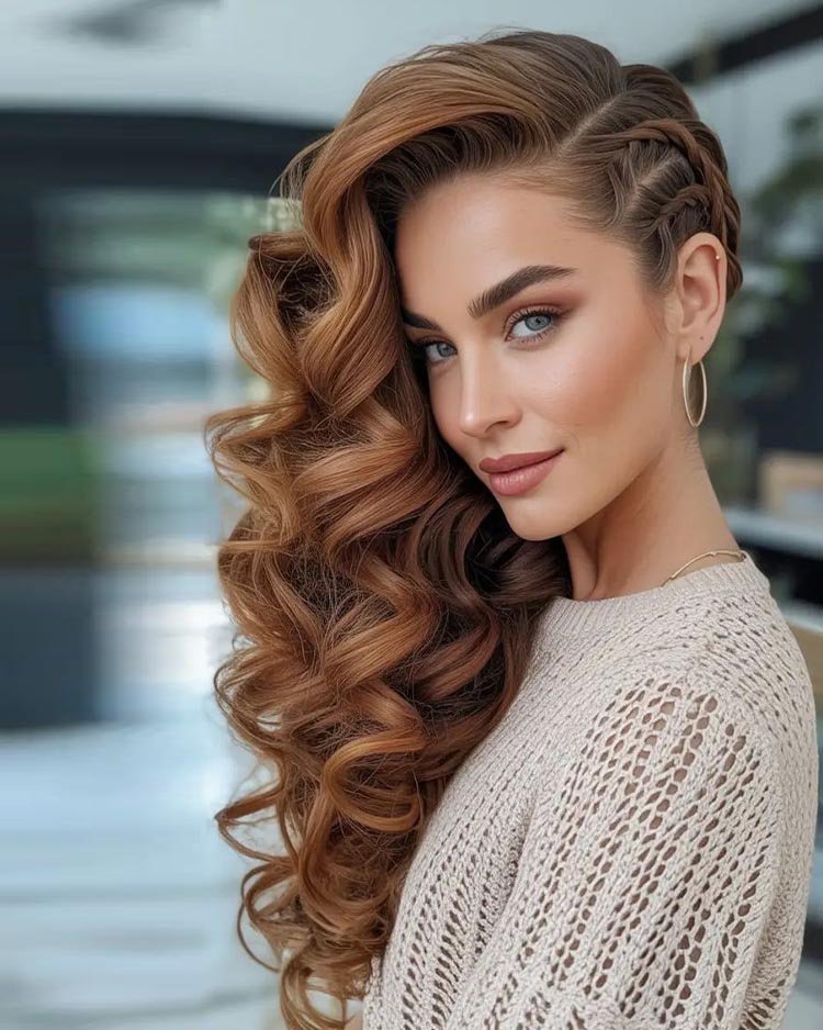 укладка на один бок