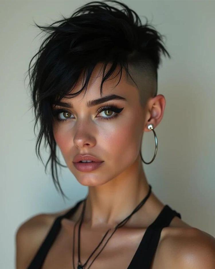 Текстурная укладка на коротких волосах