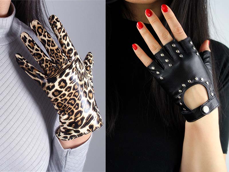 перчатки леопардовые